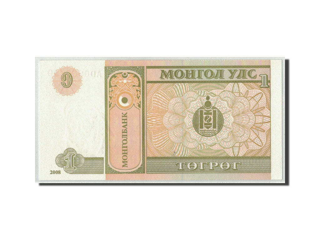 Billete, 1 Tugrik, 2008, Mongolia, KM:61a, UNC