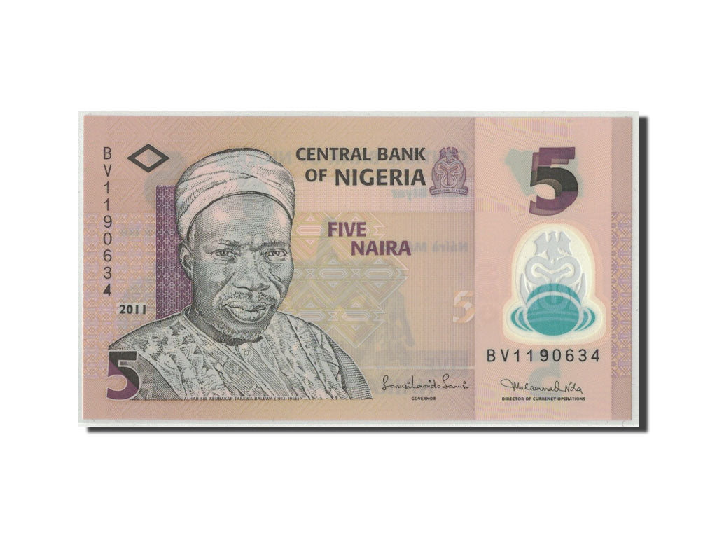 Biljet, Nigeria, 5 Naira, 2011, KM:38c, NIEUW