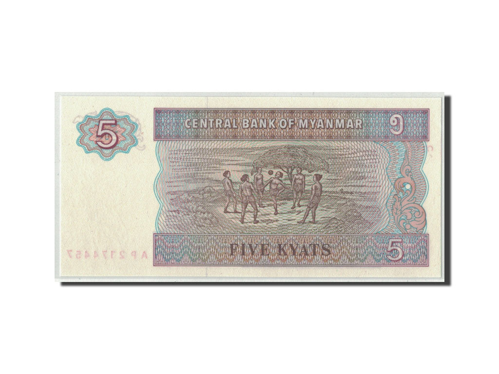 Banconote, Myanmar, 5 Kyats, Undated (1997), KM:70b, FDS