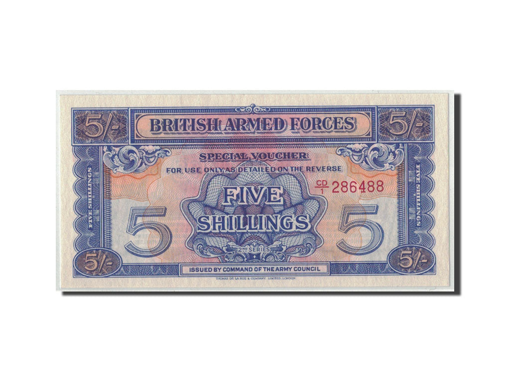 Biljet, Groot Bretagne, 5 Shillings, Undated (1948), KM:M20c, NIEUW