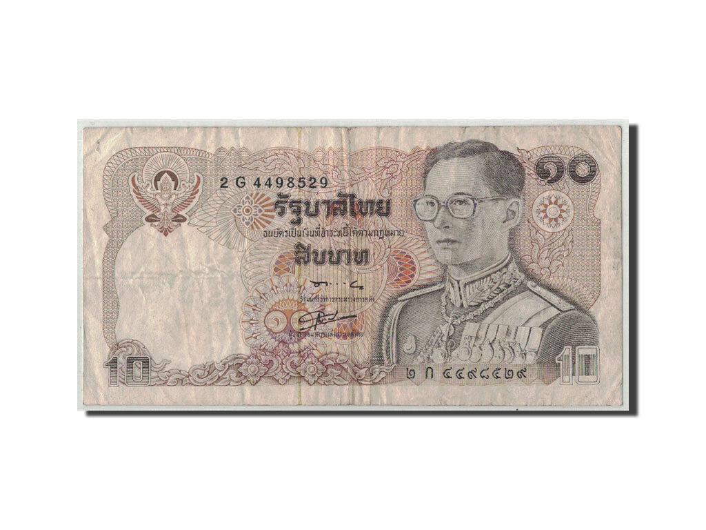 Biljet, Thailand, 10 Baht, BE2523 (1980), KM:87, B+