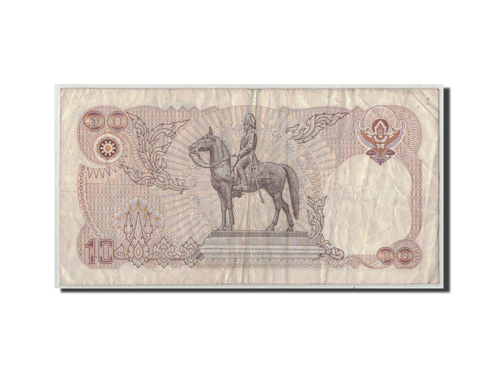 Biljet, Thailand, 10 Baht, BE2523 (1980), KM:87, B+