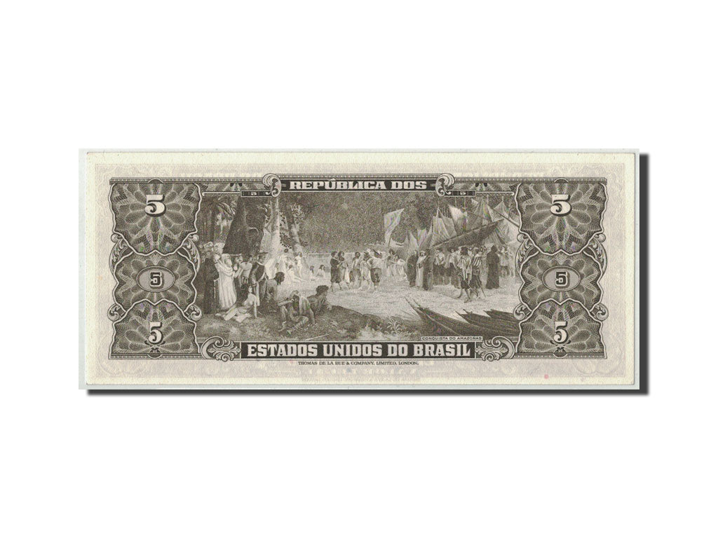 Billet, Brésil, 5 Cruzeiros, Undated (1962-64), KM:176d, SPL