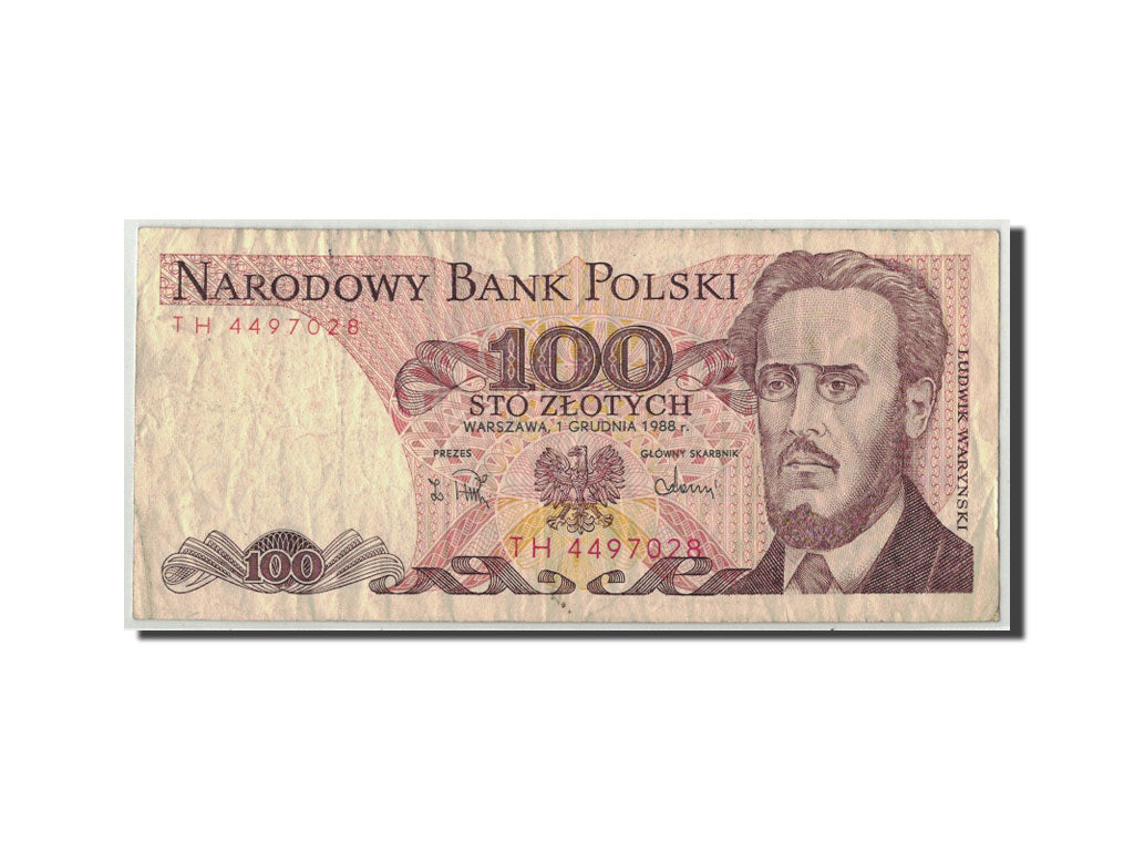 Banknote, Poland, 100 Zlotych, 1988, 1988-05-01, KM:143e, VF(20-25)