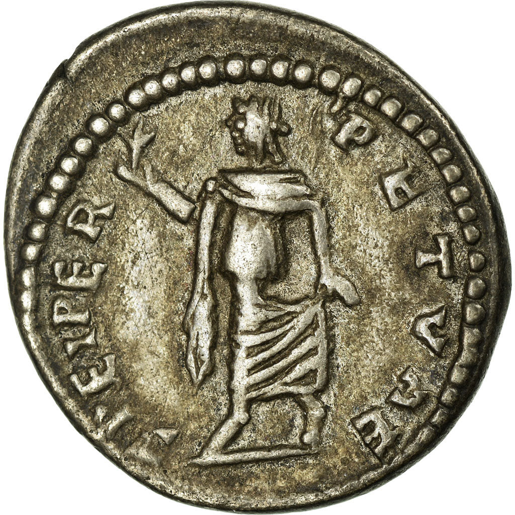 Munten, Geta, Denarius, Laodicea, ZF, Zilver