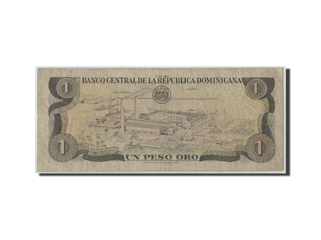 Billete, 1 Peso Oro, 1987, República Dominicana, KM:126b, RC