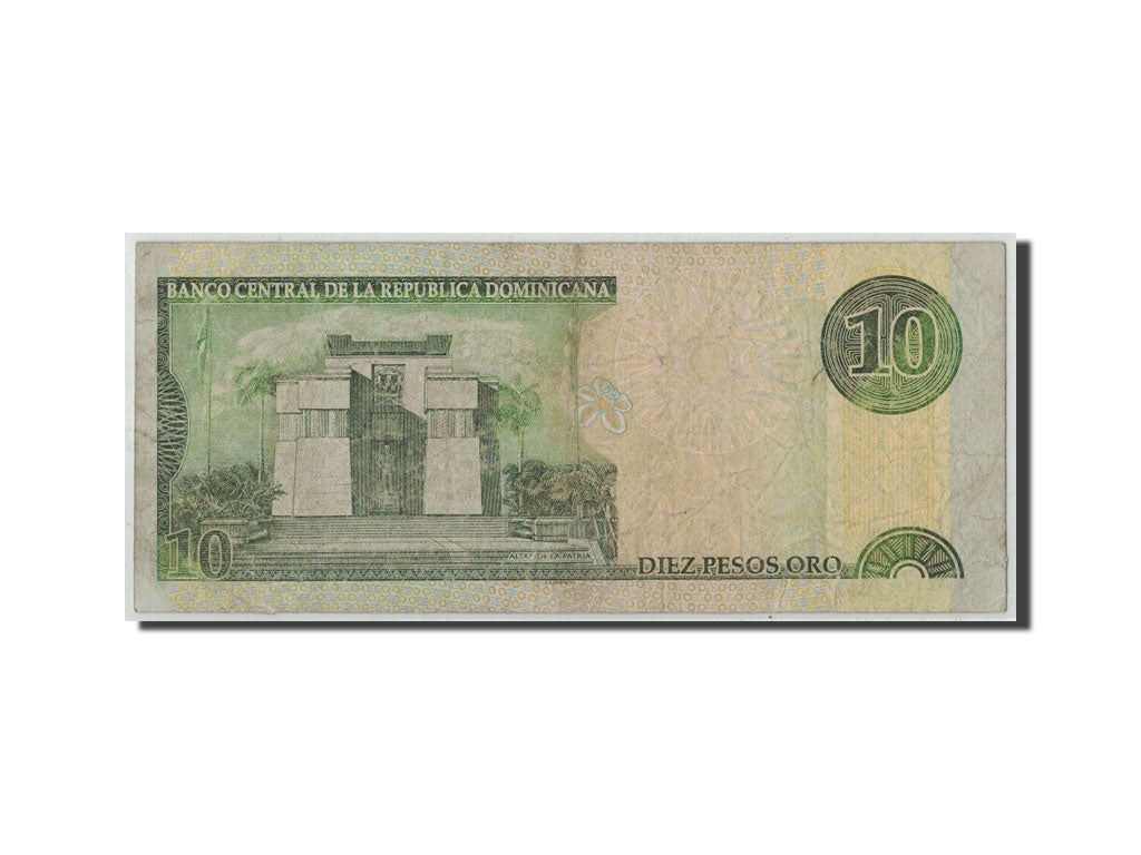 Billete, 10 Pesos Oro, 2000, República Dominicana, KM:159a, BC