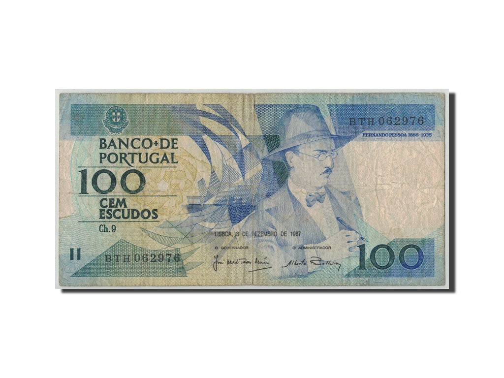 Geldschein, Portugal, 100 Escudos, 1987, 1987-12-03, KM:179d, SGE