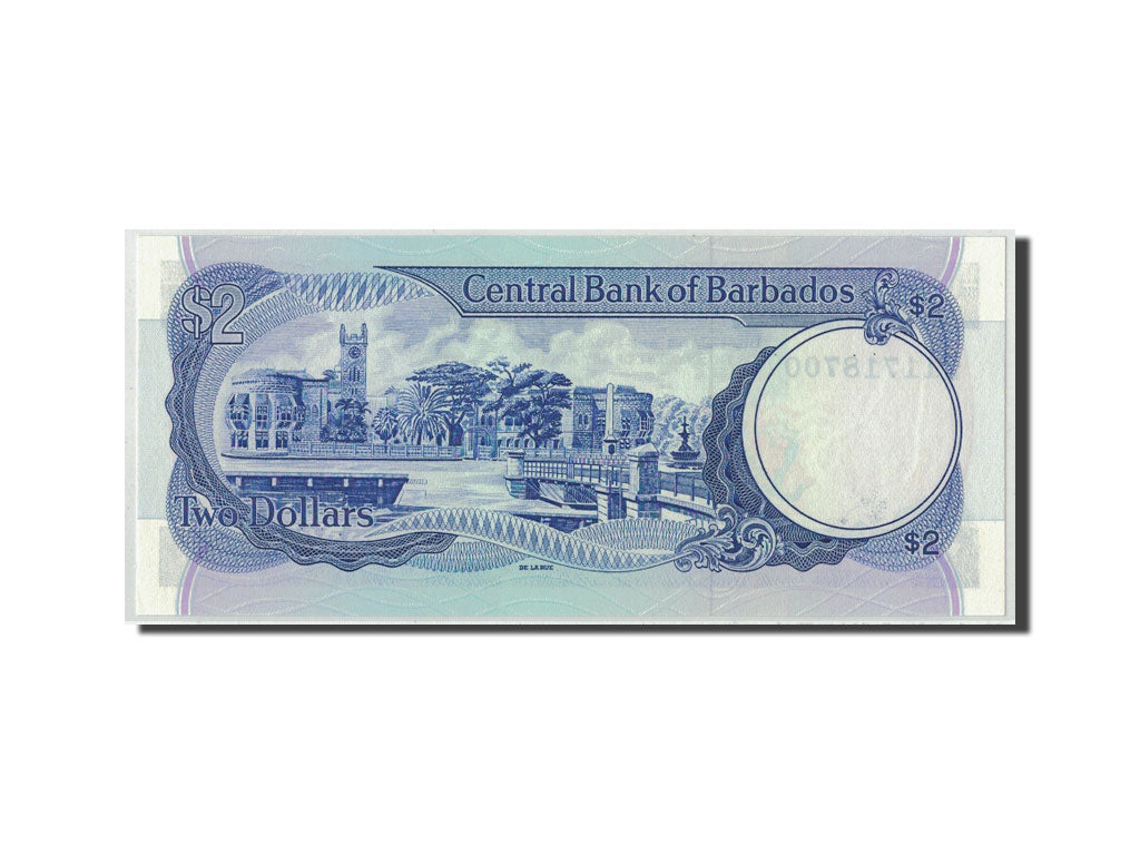 Banknot, Barbados, 2 Dollars, Undated (1986), KM:36, UNC(65-70)