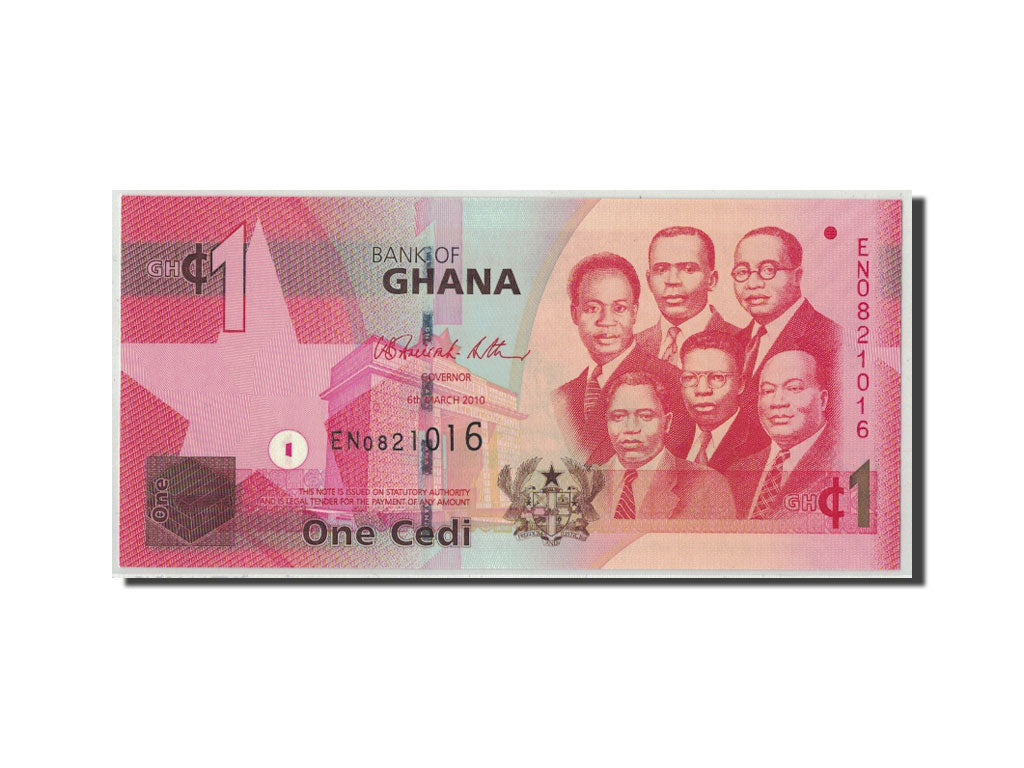 Biljet, Ghana, 1 Cedi, 2010, 2010-03-06, KM:37b, NIEUW