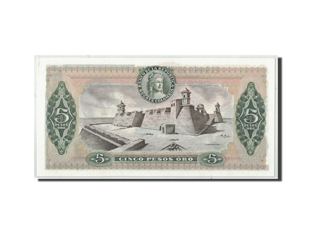 Geldschein, Kolumbien, 5 Pesos Oro, 1981, 1981-01-01, KM:406f, UNZ