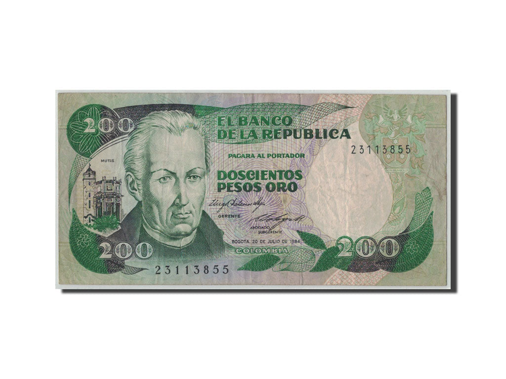 Geldschein, Kolumbien, 200 Pesos Oro, 1984, 1984-07-20, KM:429A, SGE