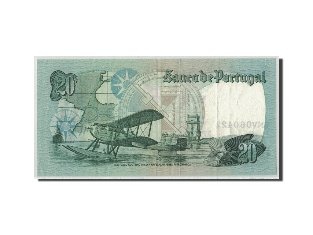 Banknote, Portugal, 20 Escudos, 1978, 1978-10-04, KM:176b, VF(30-35)