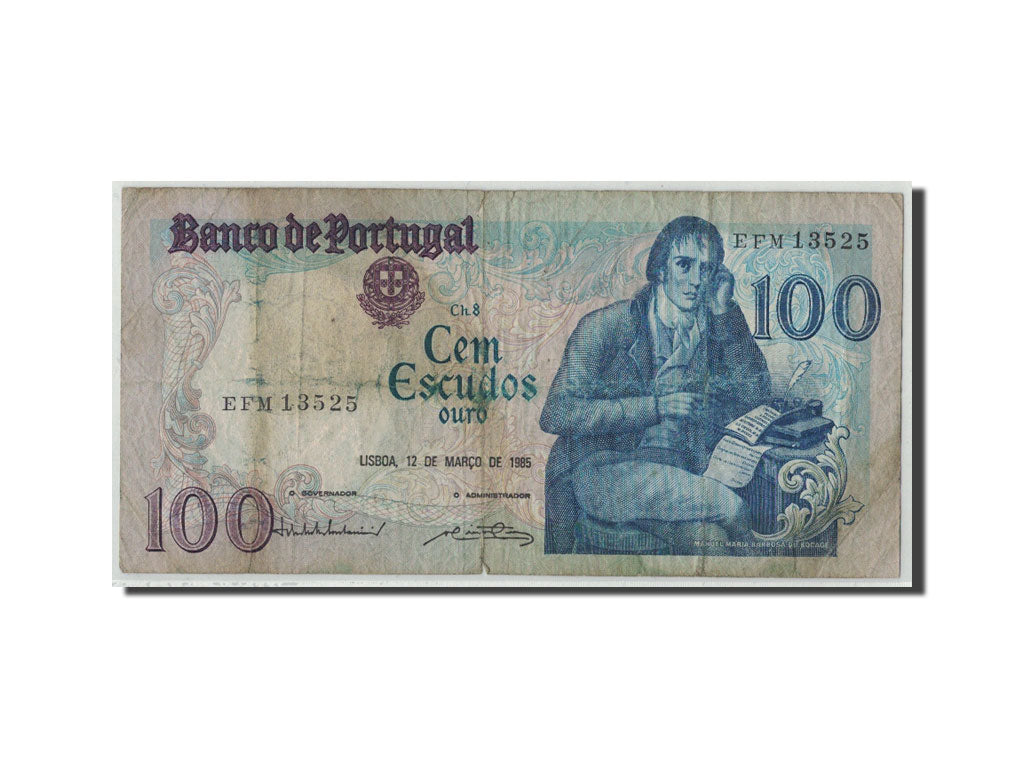 Banknote, Portugal, 100 Escudos, 1985, 1985-03-12, KM:178d, VG(8-10)