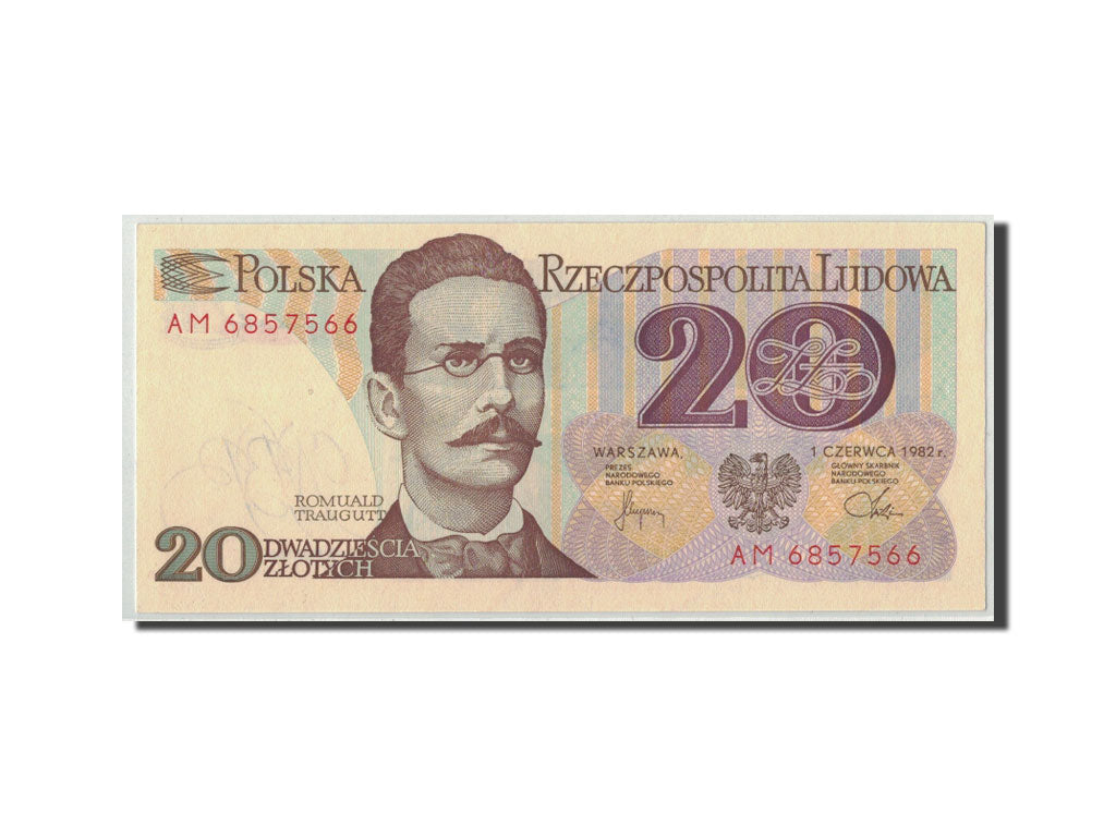 Banknote, Poland, 20 Zlotych, 1982, 1982-06-01, KM:149a, UNC(60-62)