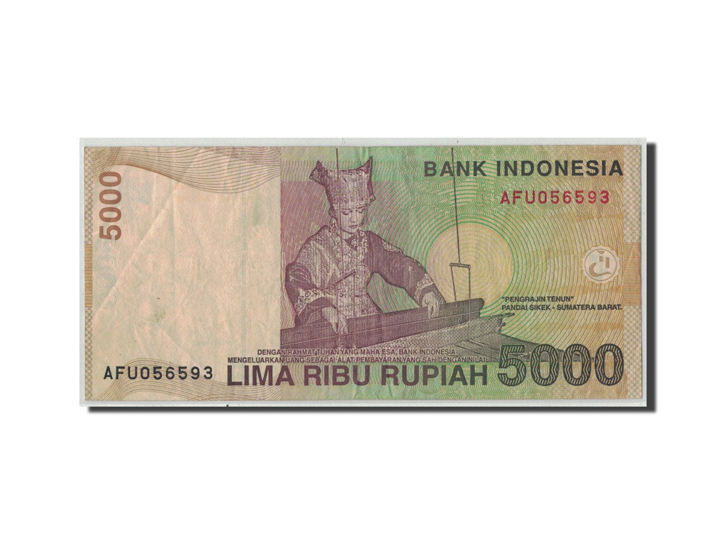 Banknote, Indonesia, 5000 Rupiah, 2001, KM:142a, F(12-15)