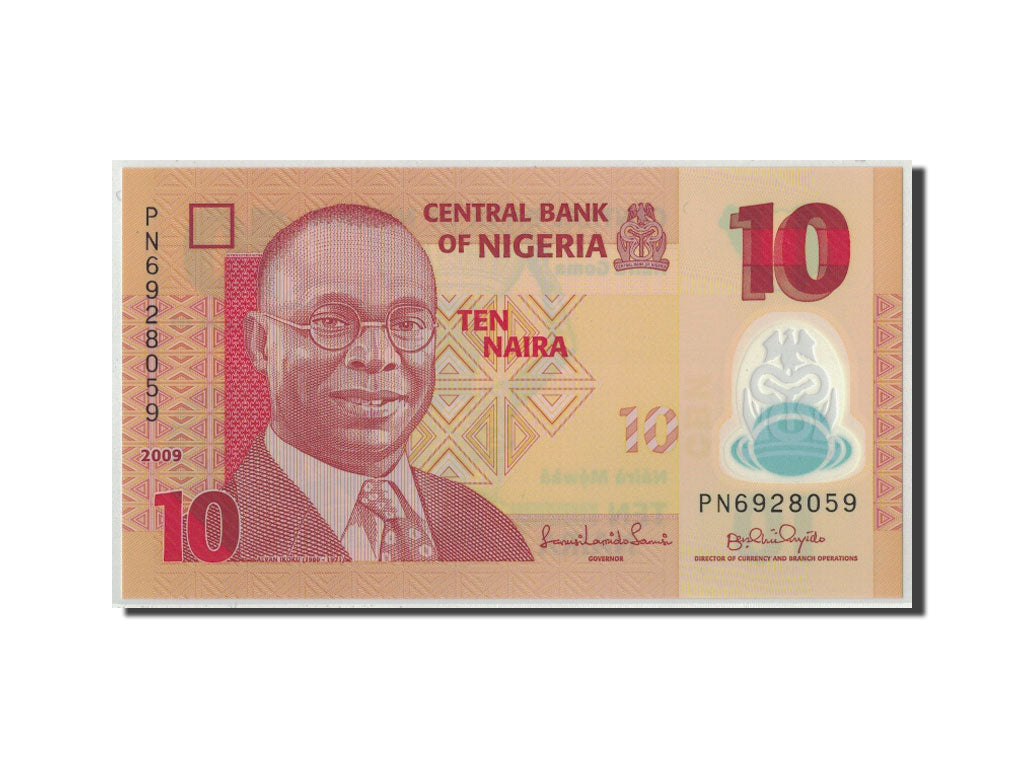Billete, 10 Naira, 2009, Nigeria, KM:33a, UNC