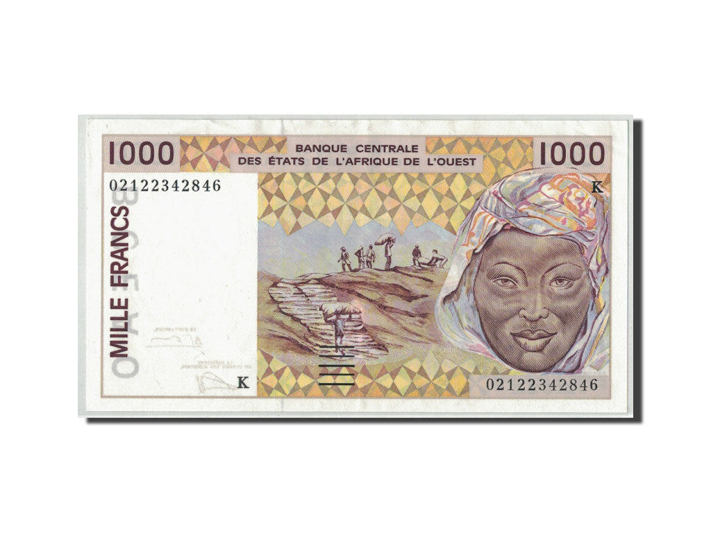 Banknote, West African States, 1000 Francs, 2002, KM:711Ke, AU(55-58)