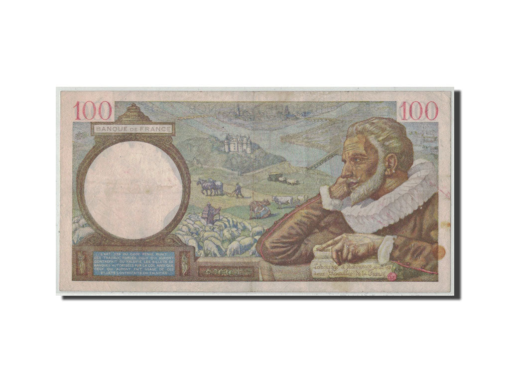 Banknote, France, 100 Francs, 100 F 1939-1942 ''Sully'', 1940, 1940-10-24