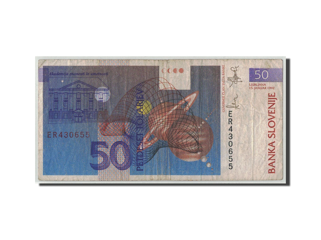 Billete, 50 Tolarjev, 1992, Eslovenia, KM:13a, 1992-01-15, RC
