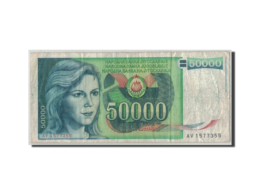 Banconote, Iugoslavia, 50,000 Dinara, 1988, KM:96, 1988-05-01, B