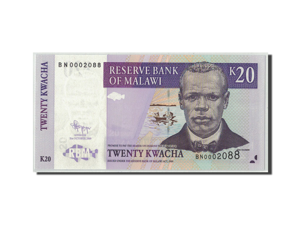 Banconote, Malawi, 20 Kwacha, 2009, KM:52e, 2009-10-31, FDS