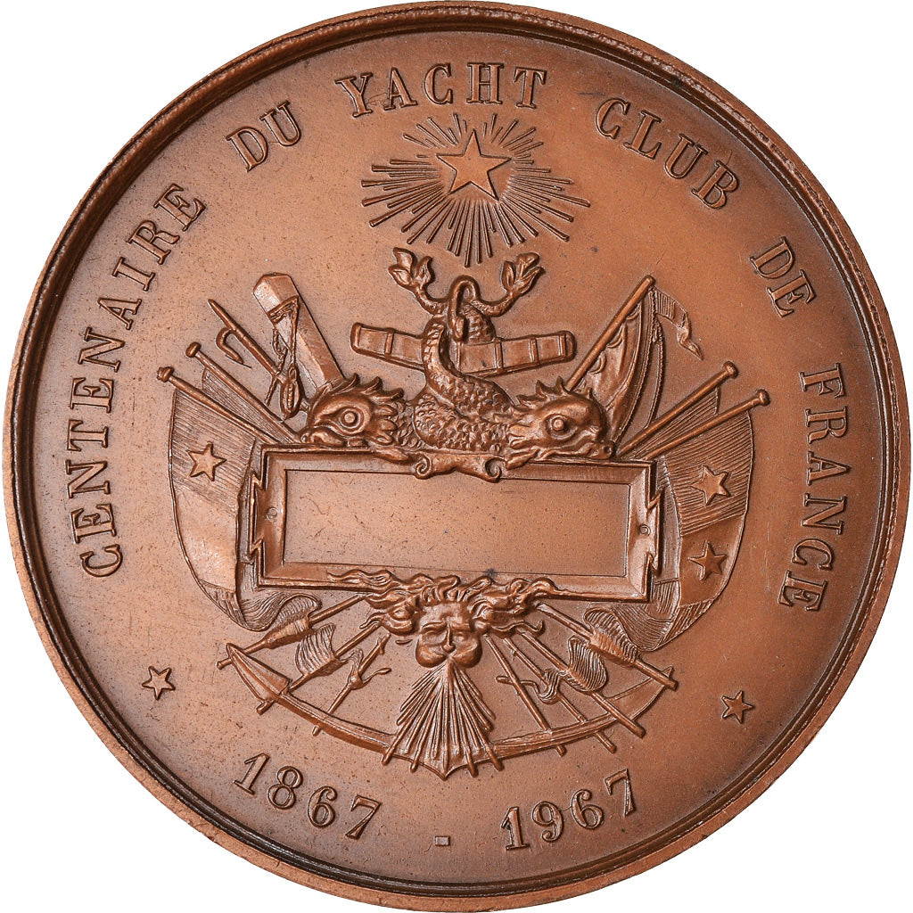 Frankrijk, Medaille, Centenaire du Yacht Club de France, Shipping, 1967, Hamel