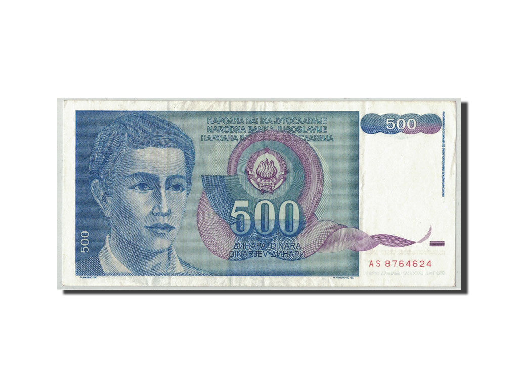 Banconote, Iugoslavia, 500 Dinara, 1990, KM:106, 1990-03-01, BB