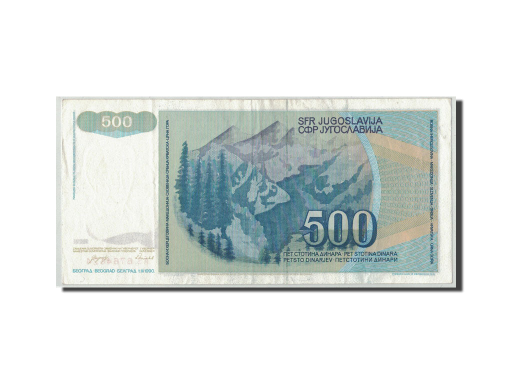 Banconote, Iugoslavia, 500 Dinara, 1990, KM:106, 1990-03-01, BB