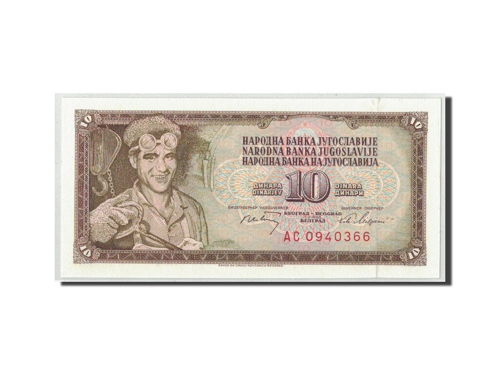 Banconote, Iugoslavia, 10 Dinara, 1968, KM:82c, 1968-05-01, FDS