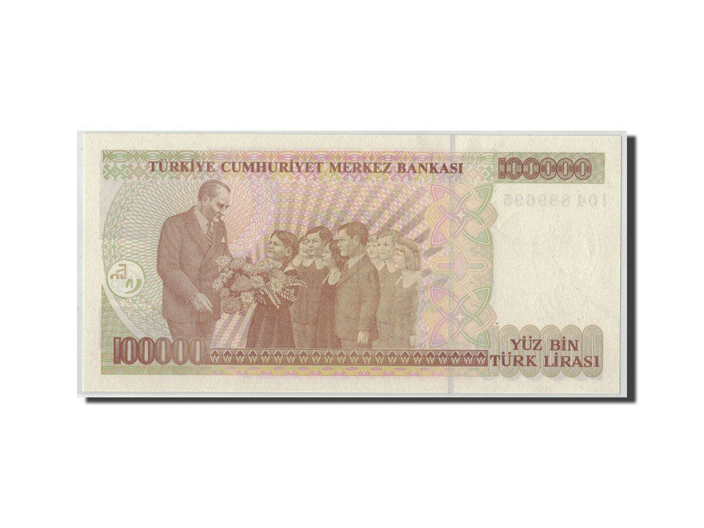 Geldschein, Türkei, 100,000 Lira, L.1970, 1970-01-14, KM:206, UNZ