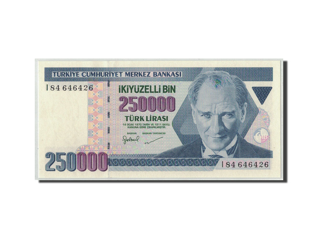 Geldschein, Türkei, 250,000 Lira, 1970, 1970-01-14, KM:207, UNZ