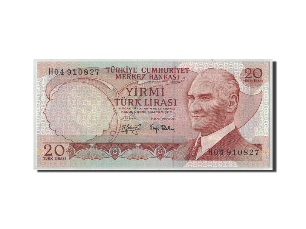 Billet, Turquie, 20 Lira, L.1970, 1970-01-14, KM:187a, SPL