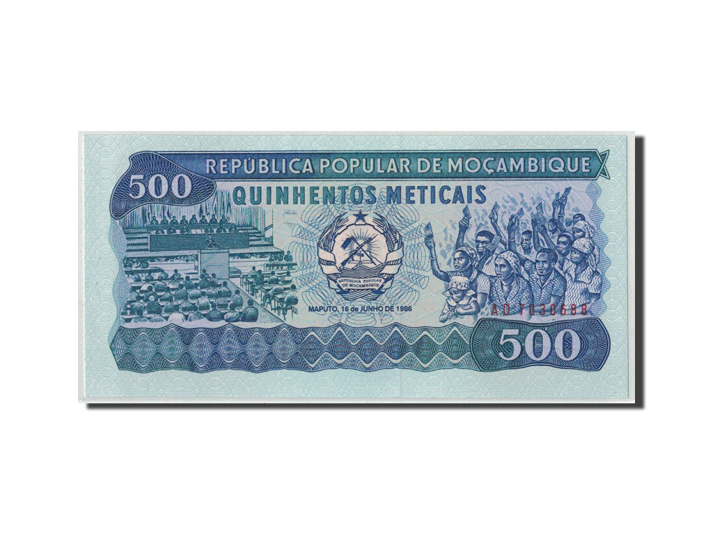 Banconote, Mozambico, 500 Meticais, 1986, KM:131b, 1986-06-16, FDS