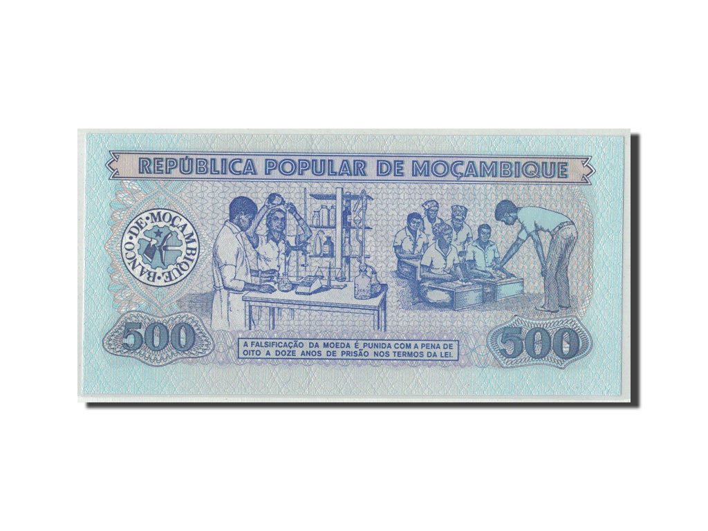 Banconote, Mozambico, 500 Meticais, 1986, KM:131b, 1986-06-16, FDS