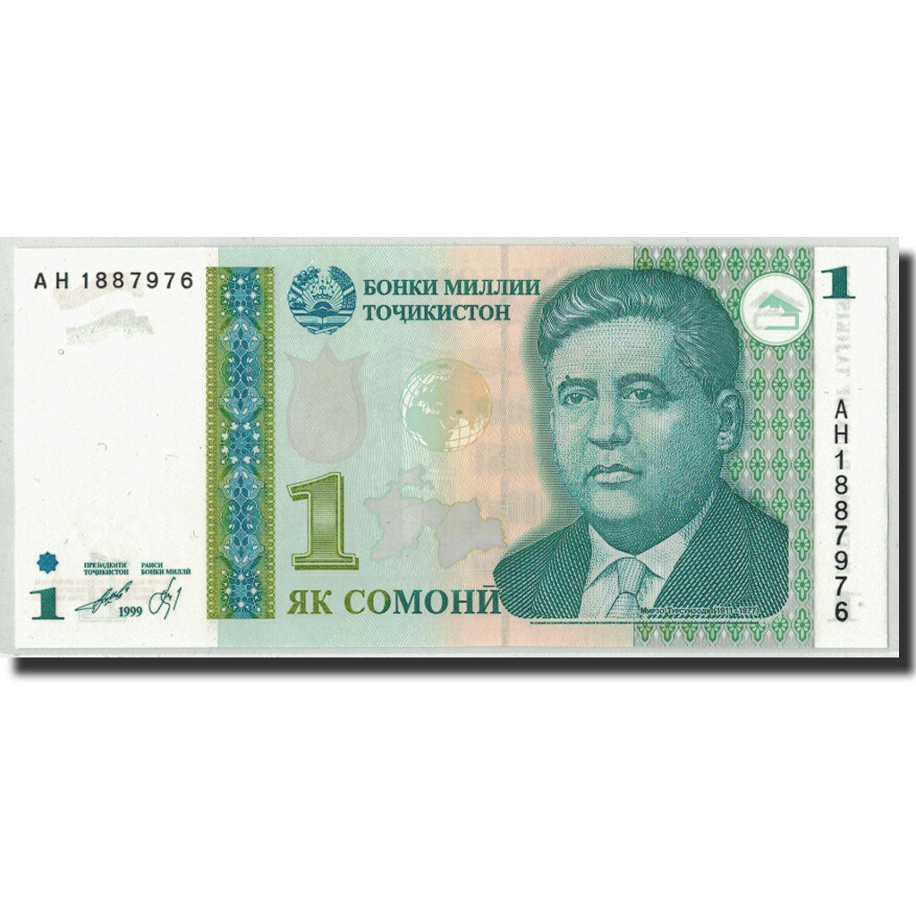 Biljet, Tajikistan, 1 Somoni, 1999 (2000), KM:14A, NIEUW