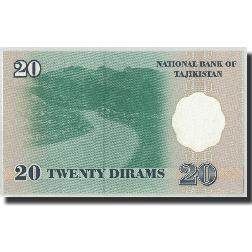 Banknot, Tadżykistan, 20 Diram, 1999 (2000), KM:12a, UNC(65-70)