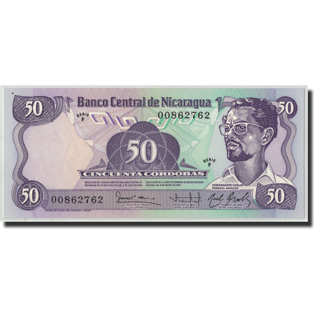 Banknote, Nicaragua, 50 Cordobas, 1984, 1984-08-06, KM:140, UNC(65-70)