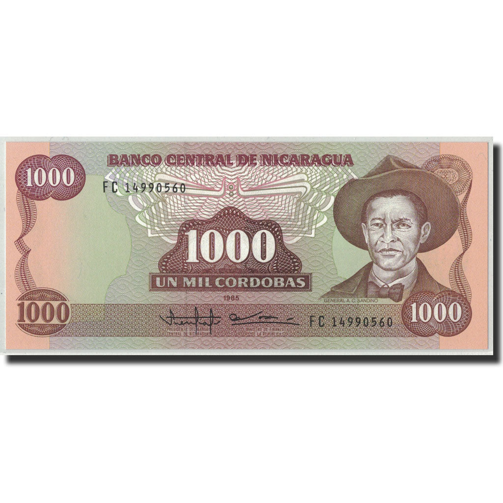 Biljet, Nicaragua, 1000 Cordobas, 1985 (1988), KM:156b, NIEUW