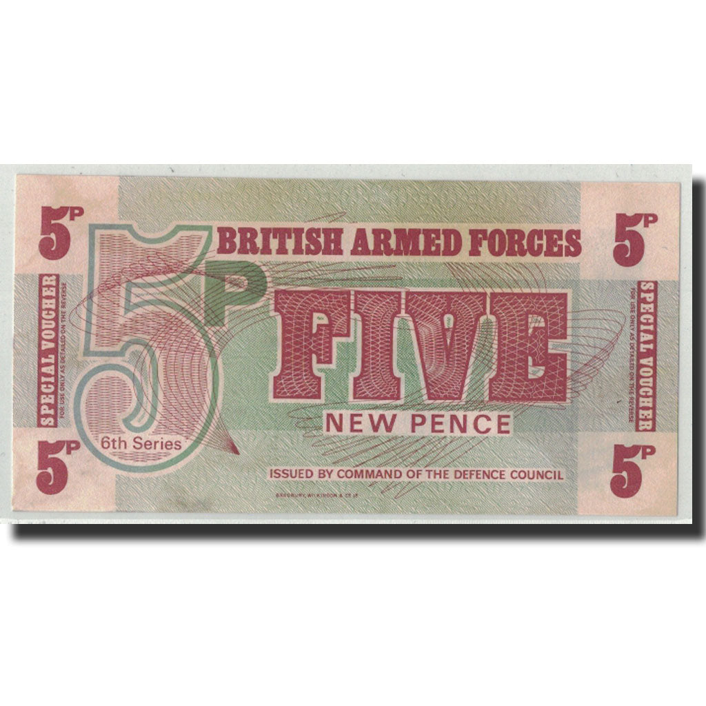Biljet, Groot Bretagne, 5 New Pence, Undated (1972), KM:M47, SPL
