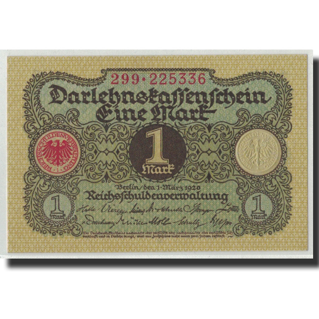 Geldschein, Deutschland, 1 Mark, 1920, 1920-03-01, KM:58, UNZ-