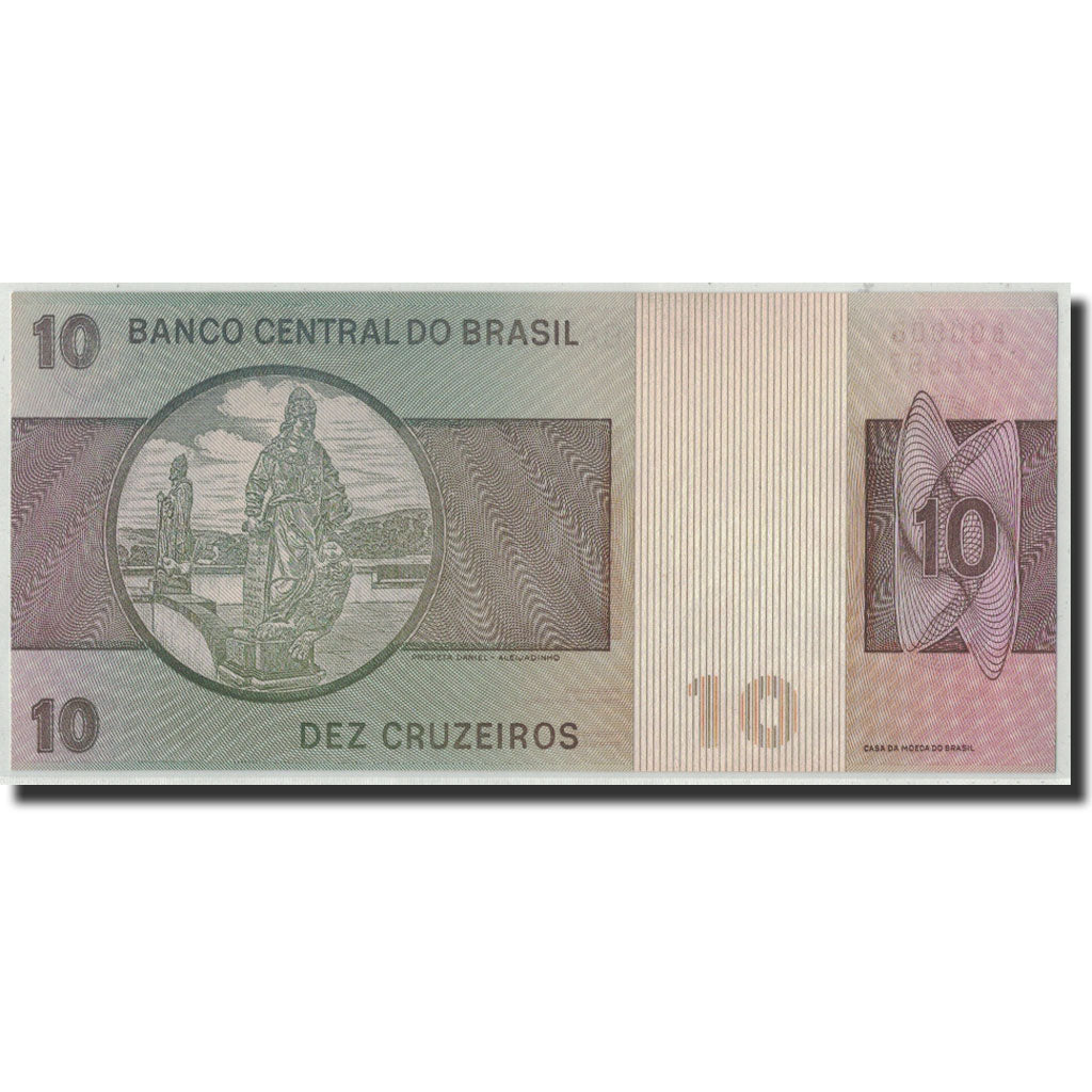 Banknote, Brazil, 10 Cruzeiros, Undated (1979), KM:193c, UNC(65-70)