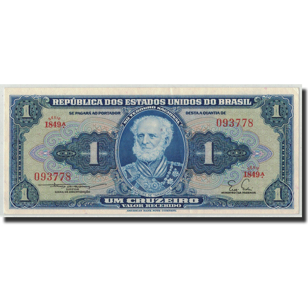 Billet, Brésil, 1 Cruzeiro, ND (1954-1958), KM:150b, SUP