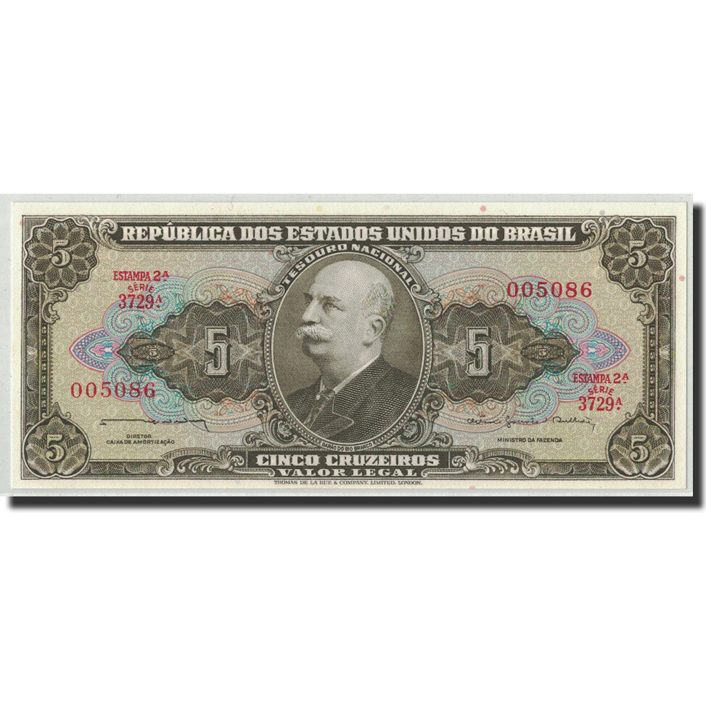 Banconote, Brasile, 5 Cruzeiros, Undated (1964), KM:176c, FDS