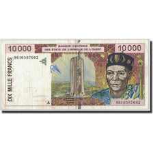 Biljet, West Afrikaanse Staten, 10,000 Francs, 1996, KM:114Ad, TTB+