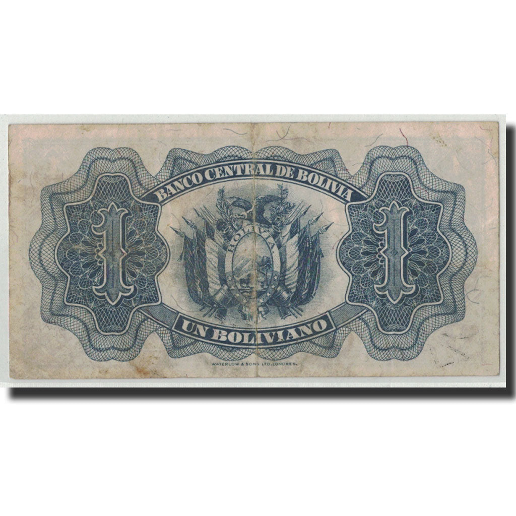Banknot, Bolivia, 1 Boliviano, 1928, 1928-07-20, KM:128b, VF(20-25)