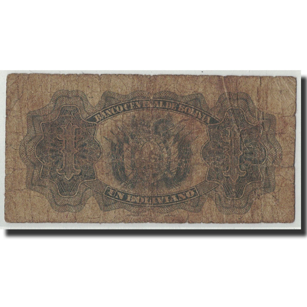 Banconote, Bolivia, 1 Boliviano, 1928, KM:128a, 1928-07-20, D+