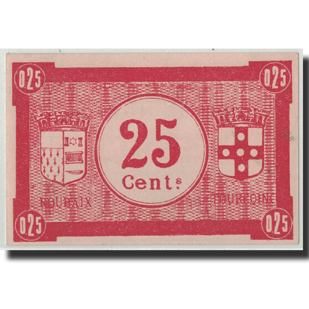 Billete, 25 Centimes, Pirot:59-2052, Undated, Francia, SC, Roubaix et Tourcoing