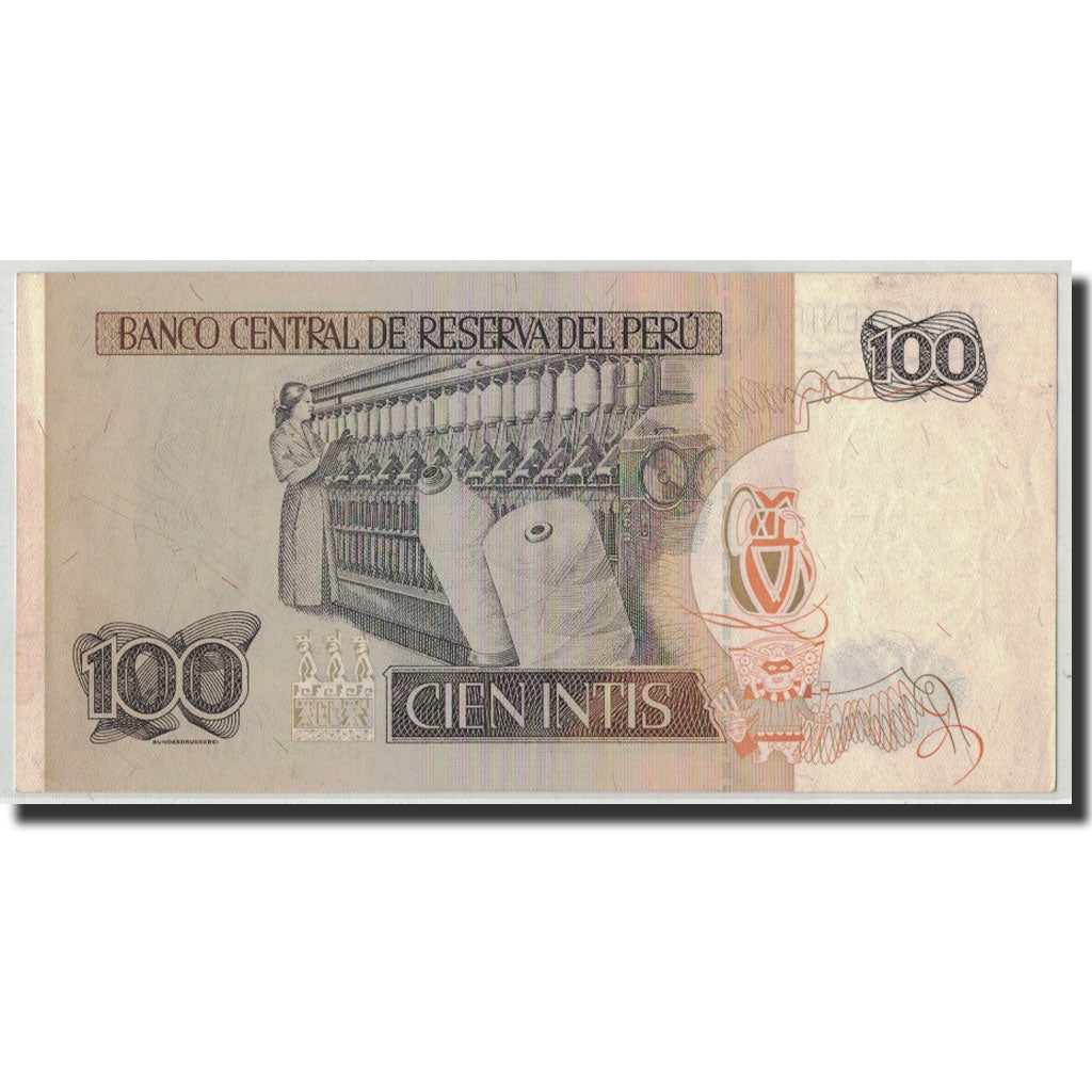 Banconote, Perù, 100 Intis, 1987, KM:133, 1987-06-26, SPL-