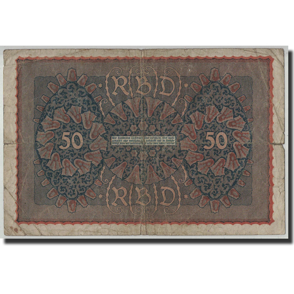 Banknote, Germany, 50 Mark, 1919, 1919-06-24, KM:66, VG(8-10)